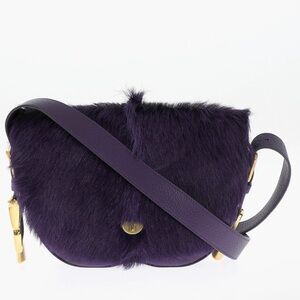 ✨ NWT Burberry Leather Chess Satchel in Purple ✨